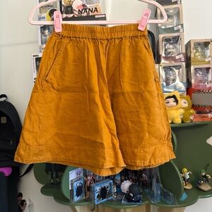 Mustard Yellow Casual Shorts